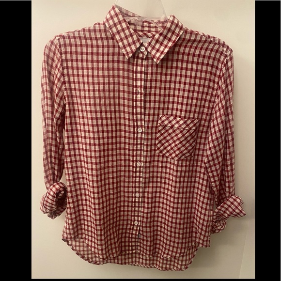 Rails Farrah Scarlet Check Button Down Top - Picture 1 of 4